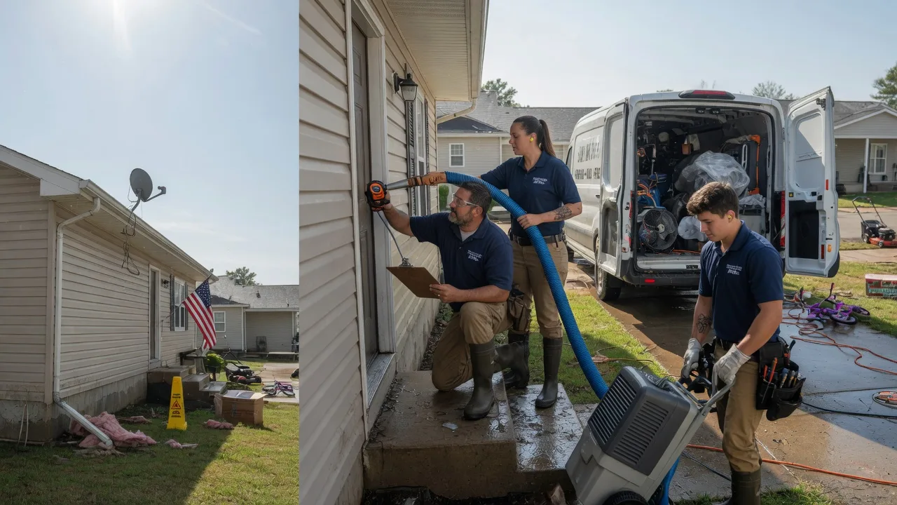Ceiling Water Damage Restoration in Clever, MO near me